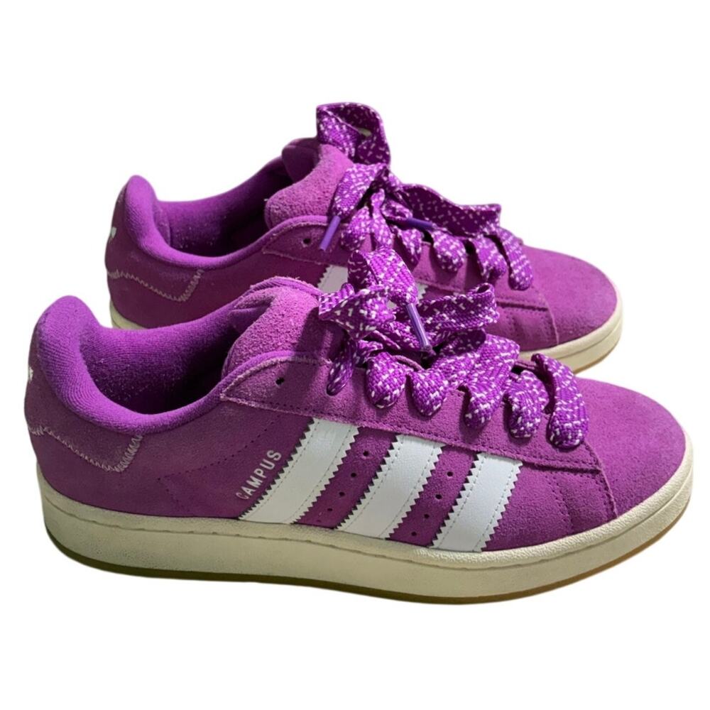 Adidas Campus OOs Purple Burst Sneaker Women's Size 9.5 Polka Dot Laces